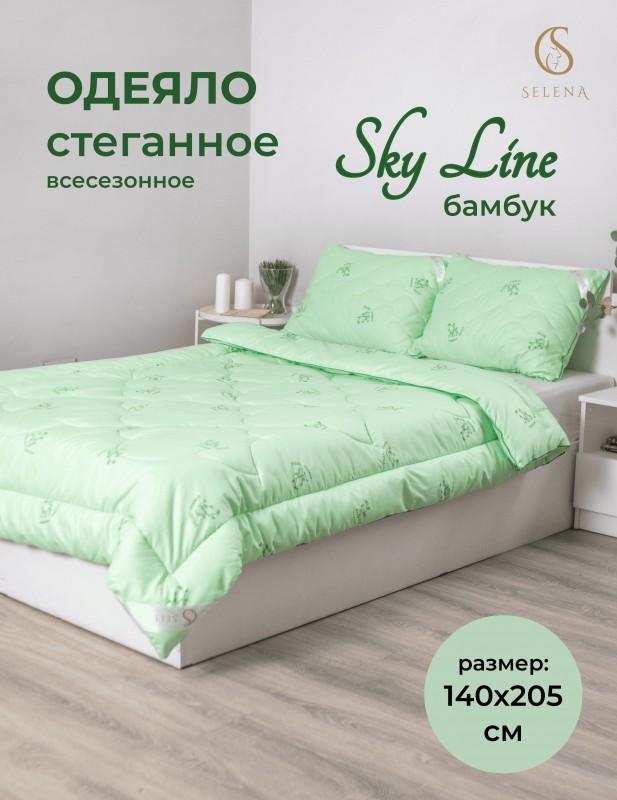 Одеяло 'Sky line Бамбук', всесезонное, 1,5 спальный, 140х205см, с наполнителем бамбуковое/полиэфирное микроволокно.