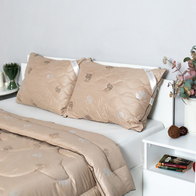 Подушка 'Sky line Верблюжья шерсть', 50х70см, с наполнителем верблюжья шерсть/полиэфирное микроволокно.