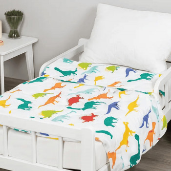 Одеяло детское 110х140 (см) ДИНО  (синтепон, поплин) 