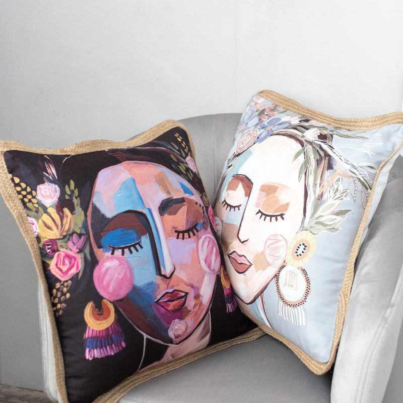  Набор декоративных подушек со съемным чехлом майн+ком 45х45 (см)-2 шт. (RH 24205+RH 24206) SELENA