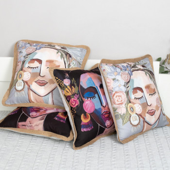  Набор декоративных подушек со съемным чехлом майн+ком 45х45 (см)-2 шт. (RH 24205+RH 24206) SELENA
