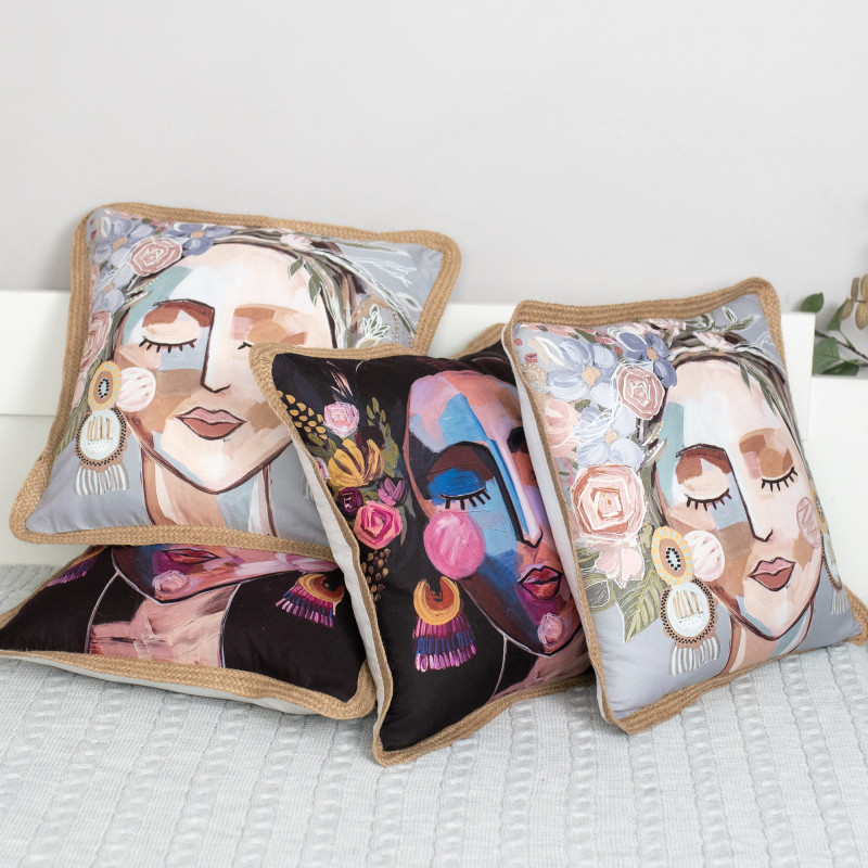  Набор декоративных подушек со съемным чехлом майн+ком 45х45 (см)-2 шт. (RH 24205+RH 24206) SELENA